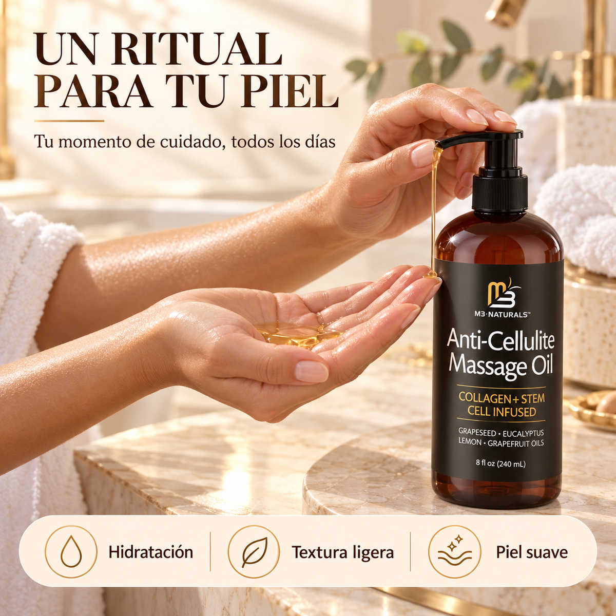 M3 · Naturals™ | Aceite Corporal para Piel Firme y Suave